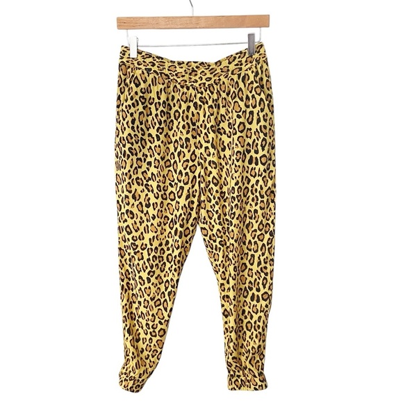 R13 Harem Jogger Pants Yellow Leopard size Small - Picture 4 of 13